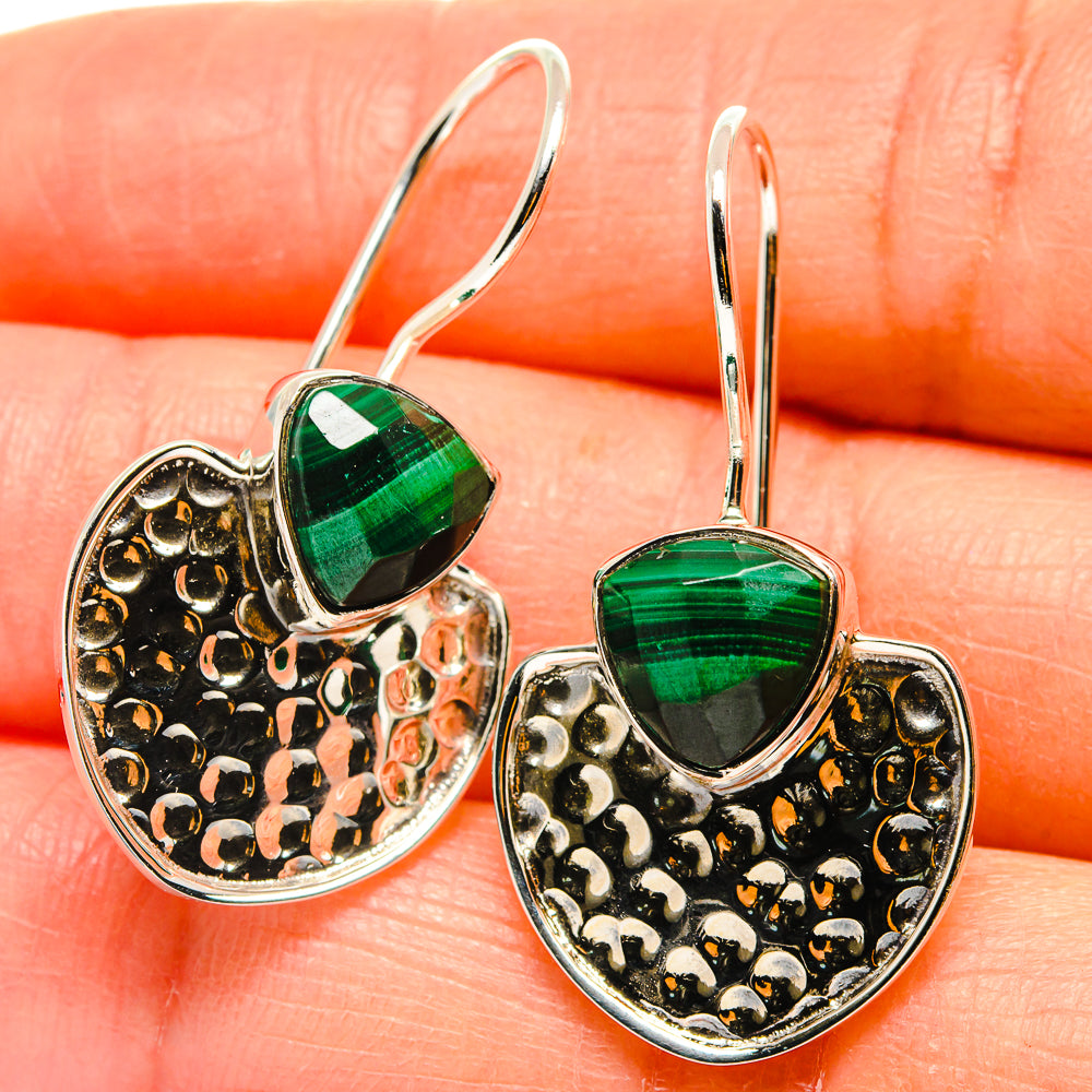 Malachite Earrings handcrafted by Ana Silver Co - EARR425364