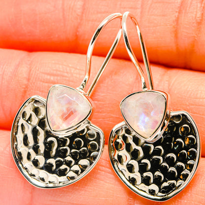 Rainbow Moonstone Earrings handcrafted by Ana Silver Co - EARR425365