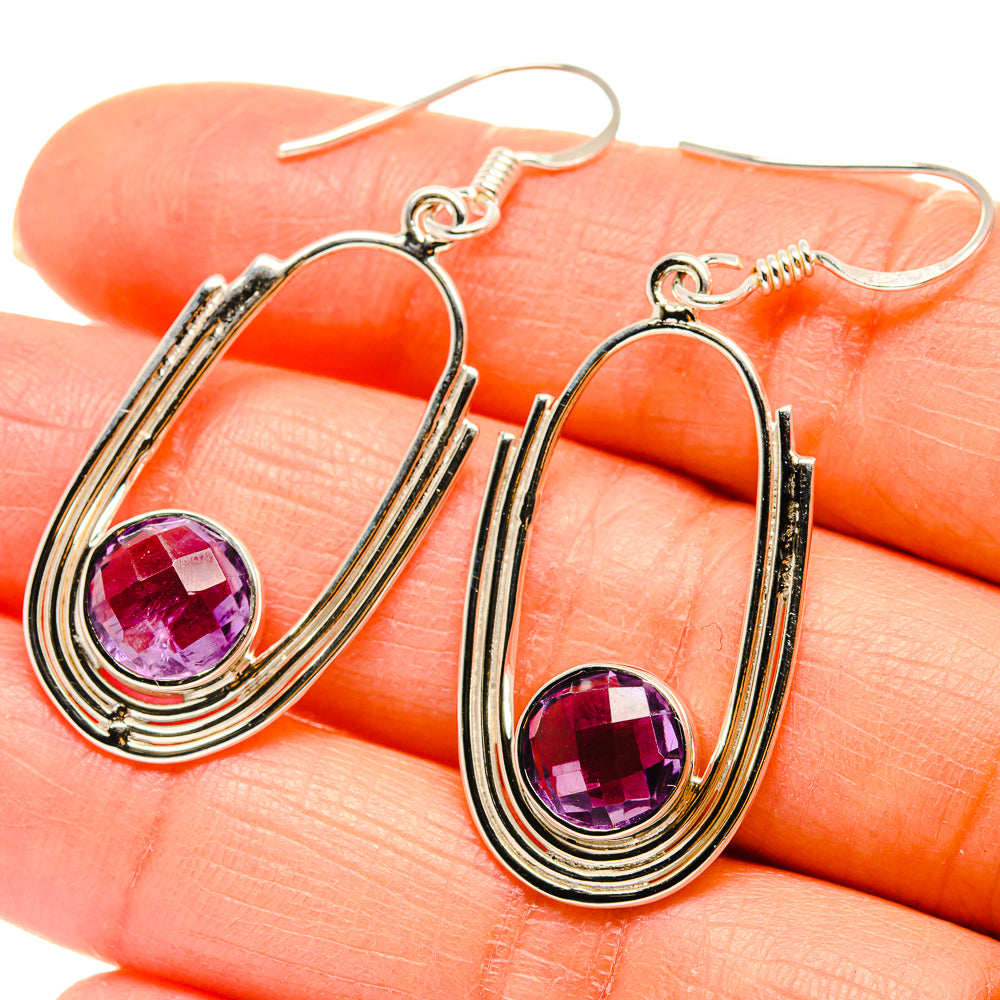 Amethyst Earrings handcrafted by Ana Silver Co - EARR425370