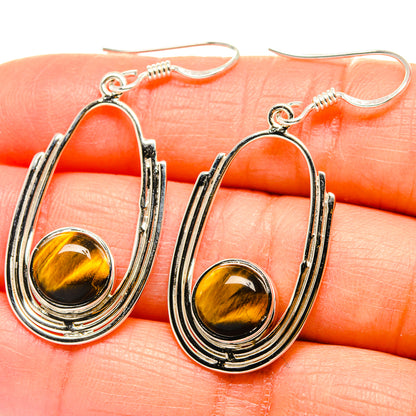 Tiger Eye Earrings handcrafted by Ana Silver Co - EARR425373