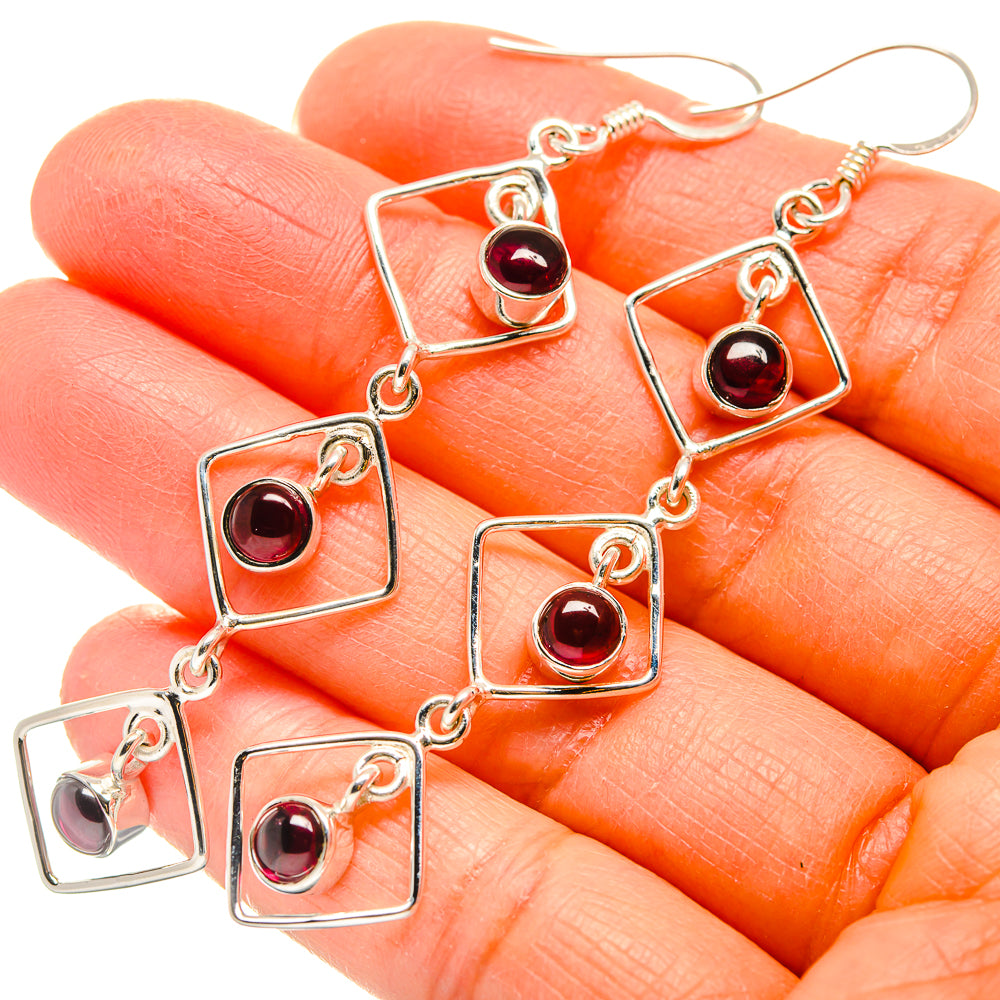 Garnet Earrings handcrafted by Ana Silver Co - EARR425375