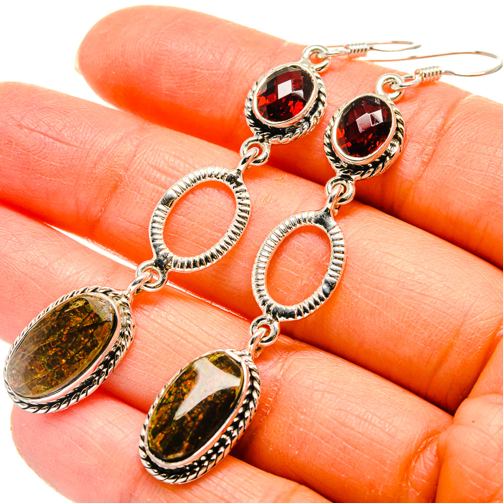 Ammolite Earrings handcrafted by Ana Silver Co - EARR425380