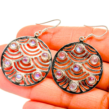 Rainbow Moonstone Earrings handcrafted by Ana Silver Co - EARR425383