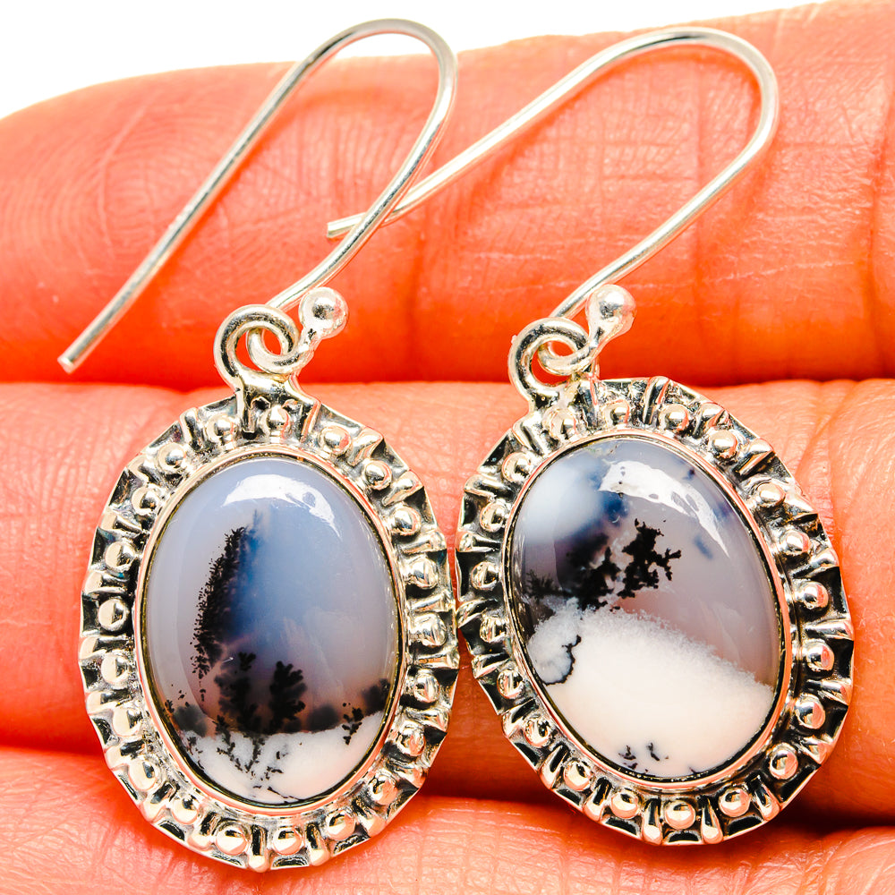 Dendritic Opal Earrings handcrafted by Ana Silver Co - EARR425390