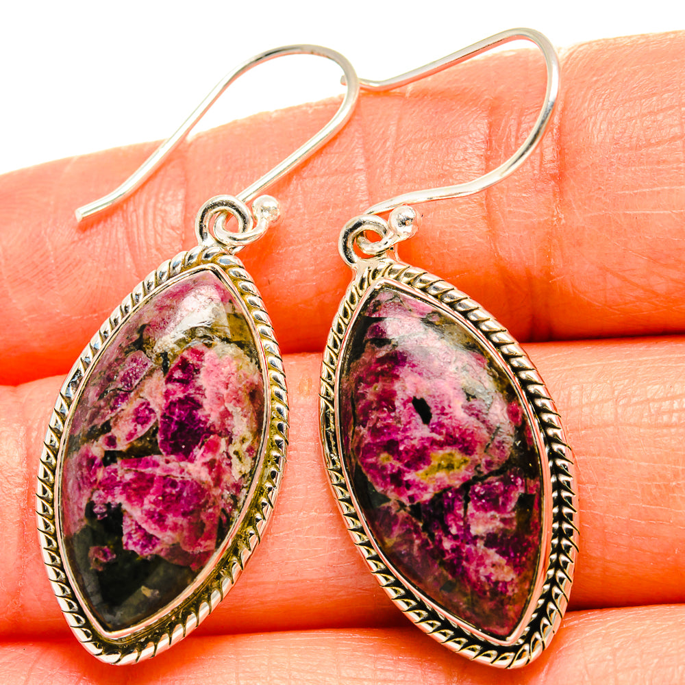 Russian Eudialyte Earrings handcrafted by Ana Silver Co - EARR425400