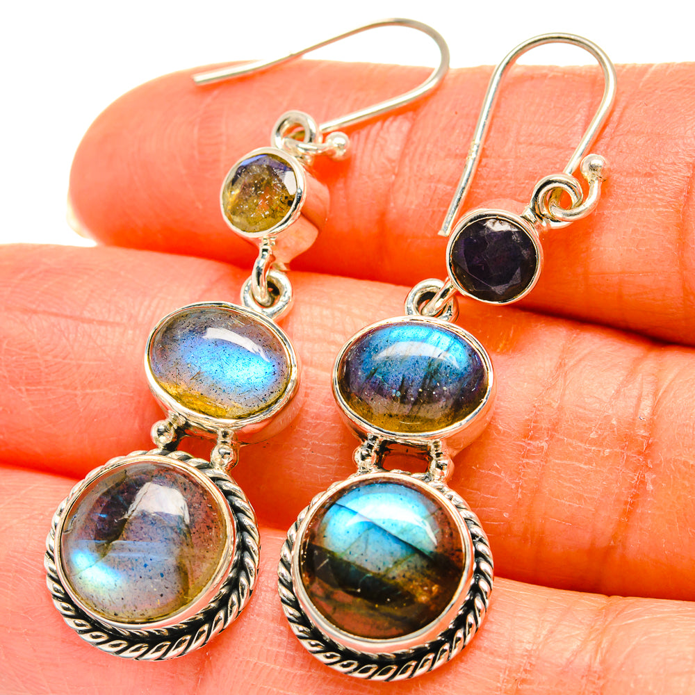 Labradorite Earrings handcrafted by Ana Silver Co - EARR425409