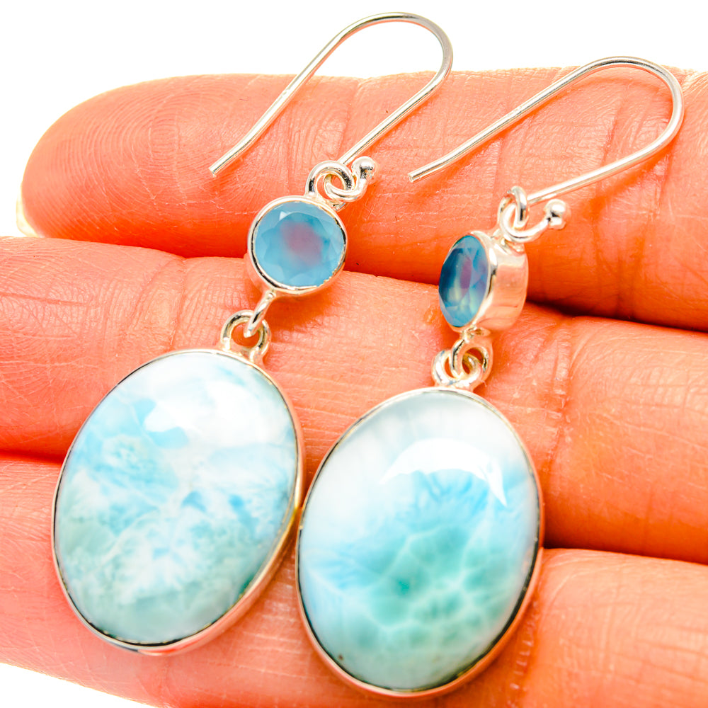 Larimar Earrings handcrafted by Ana Silver Co - EARR425411