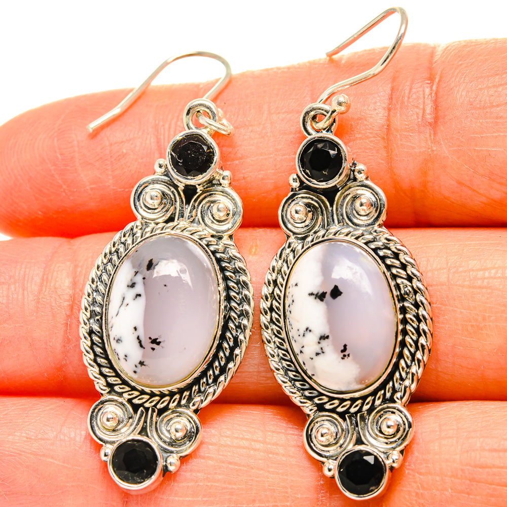 Dendritic Opal Earrings handcrafted by Ana Silver Co - EARR425415