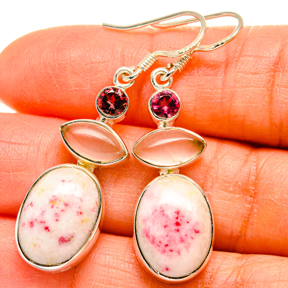 Thulite Earrings handcrafted by Ana Silver Co - EARR425418