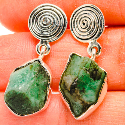 Chrysoprase Earrings handcrafted by Ana Silver Co - EARR425428