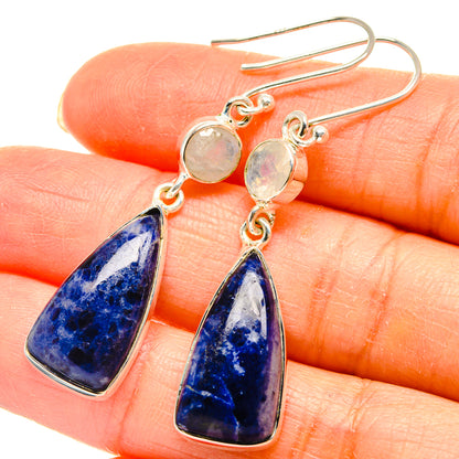 Sodalite, Rainbow Moonstone Earrings handcrafted by Ana Silver Co - EARR425450