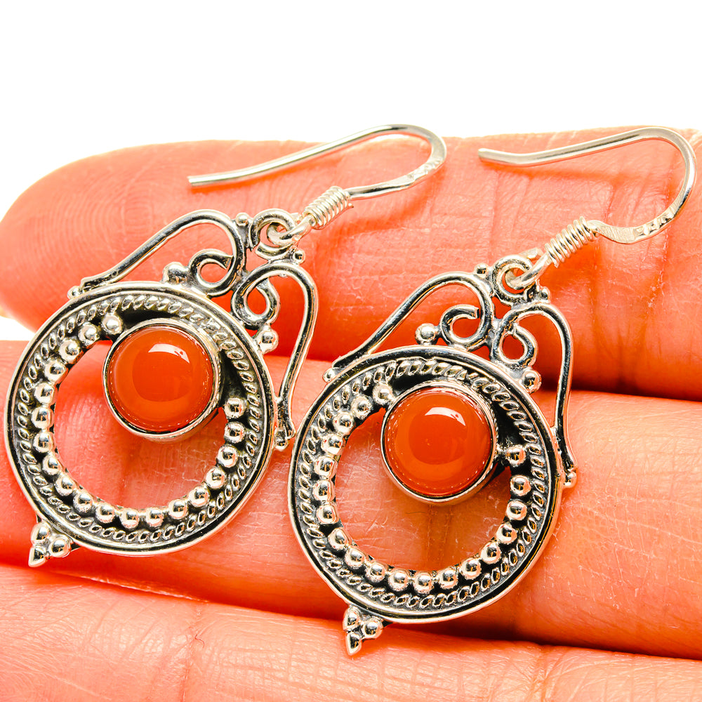 Carnelian Earrings handcrafted by Ana Silver Co - EARR425465