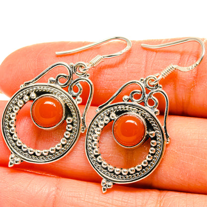 Carnelian Earrings handcrafted by Ana Silver Co - EARR425465