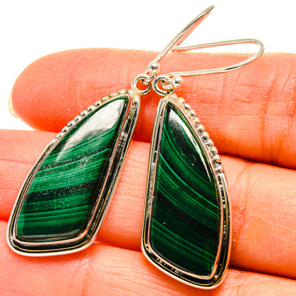 Malachite Earrings handcrafted by Ana Silver Co - EARR425467