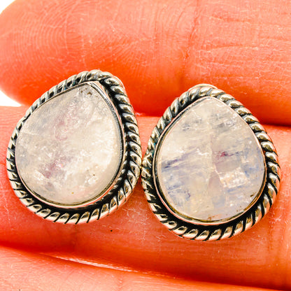 Rainbow Moonstone Earrings handcrafted by Ana Silver Co - EARR425478