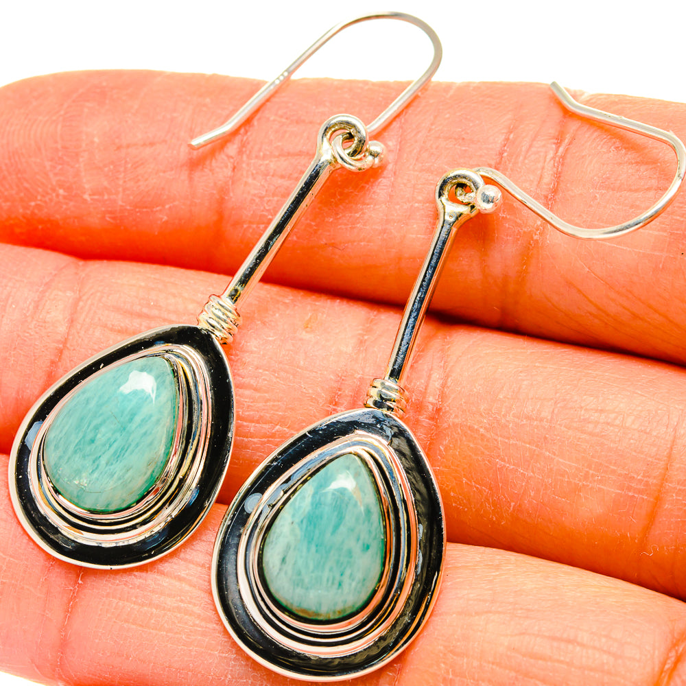 Amazonite Earrings handcrafted by Ana Silver Co - EARR425479
