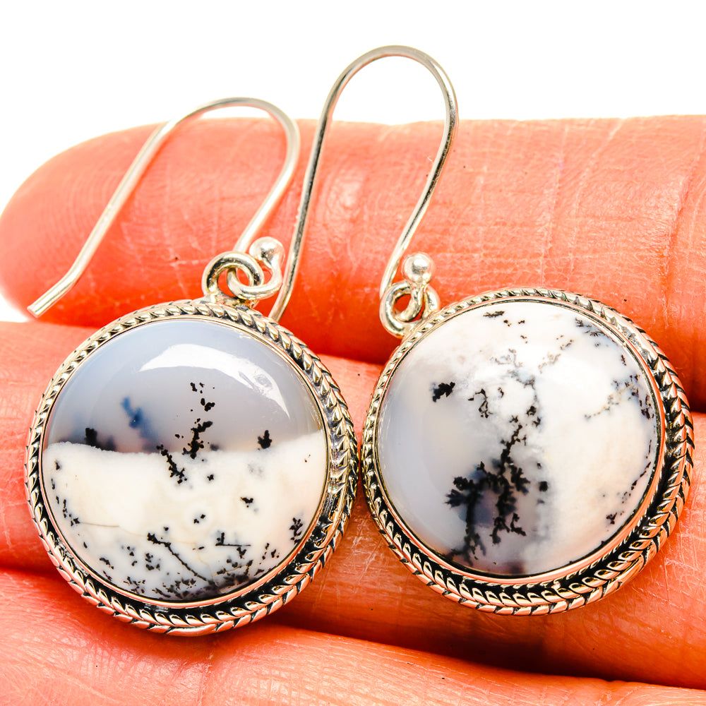 Dendritic Opal Earrings handcrafted by Ana Silver Co - EARR425490