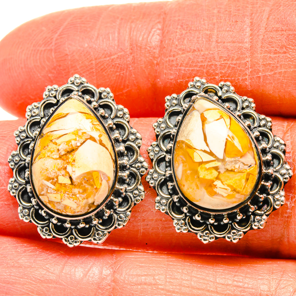 Brecciated Mookaite Earrings handcrafted by Ana Silver Co - EARR425496