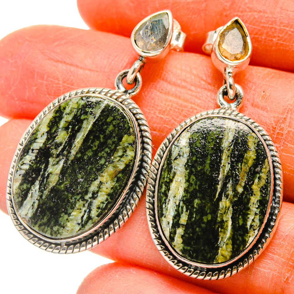 Lizard Jasper Earrings handcrafted by Ana Silver Co - EARR425505