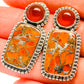 Orange Copper Composite Turquoise Earrings handcrafted by Ana Silver Co - EARR425514