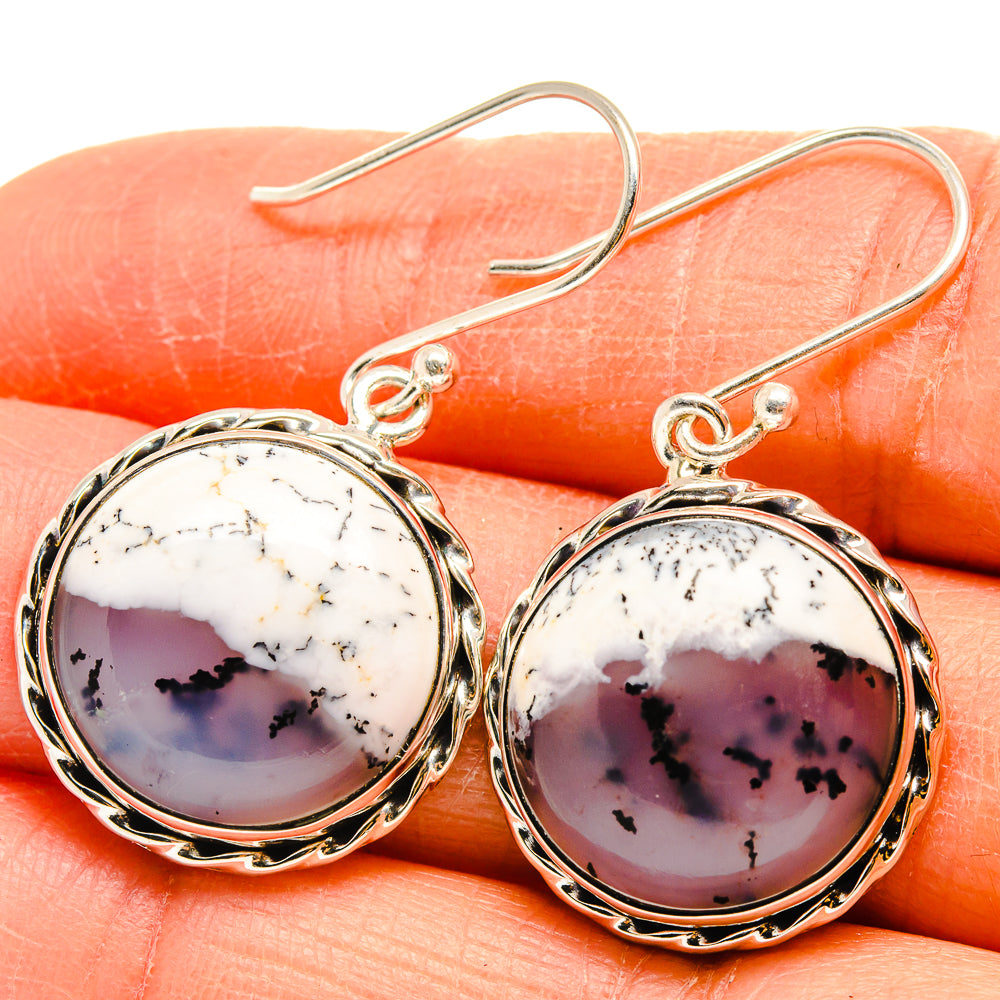 Dendritic Opal Earrings handcrafted by Ana Silver Co - EARR425517