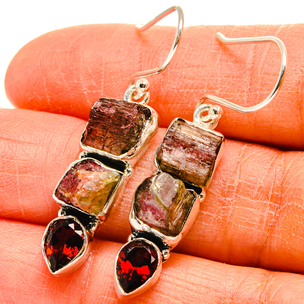 Pink Tourmaline Earrings handcrafted by Ana Silver Co - EARR425519