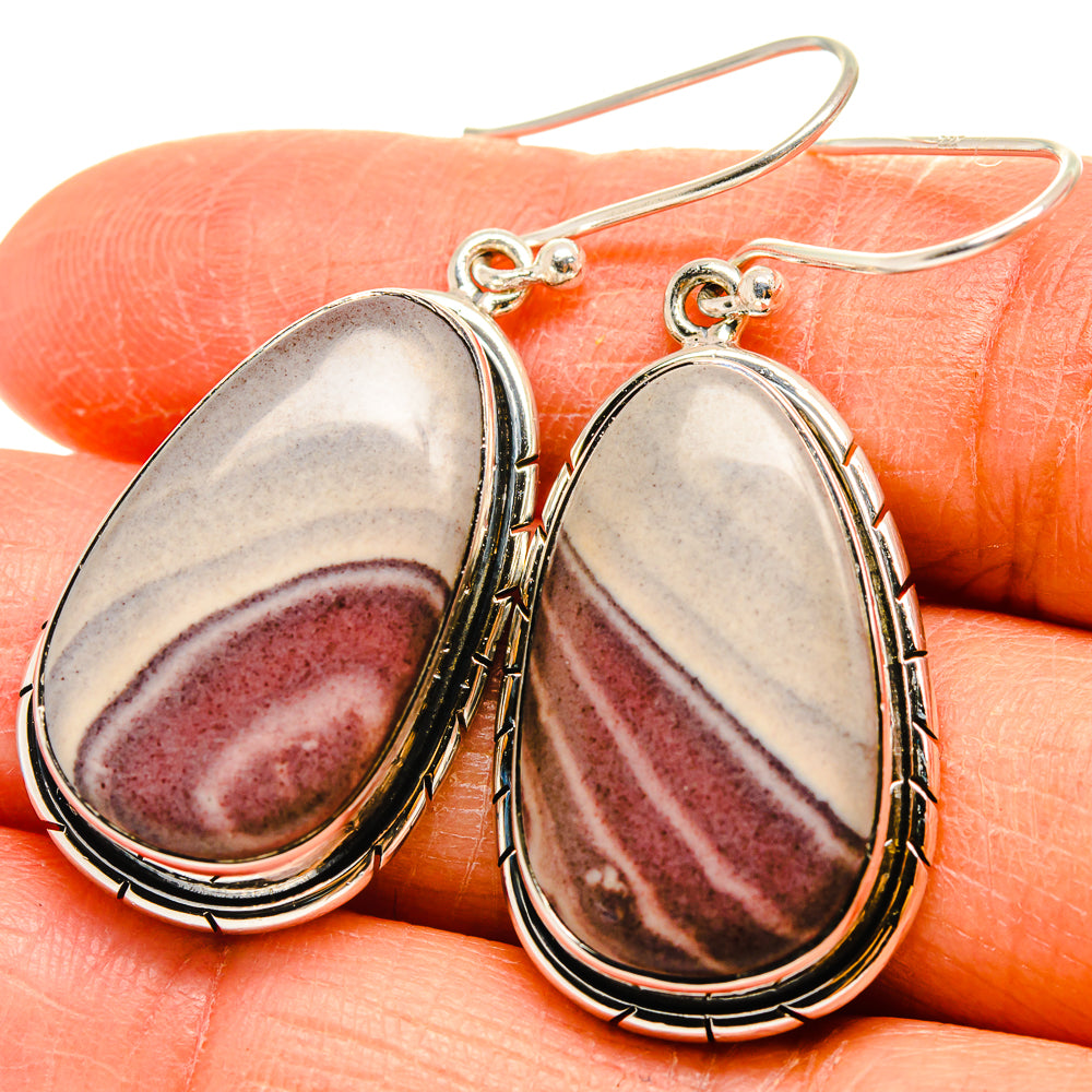 Rhodochrosite Earrings handcrafted by Ana Silver Co - EARR425521