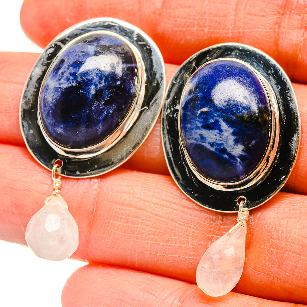 Sodalite Earrings handcrafted by Ana Silver Co - EARR425527