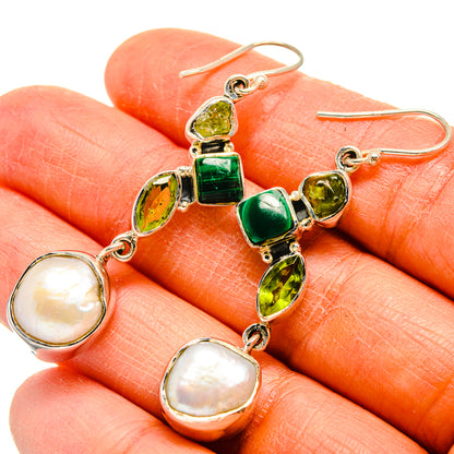 Mother Of Pearl Earrings handcrafted by Ana Silver Co - EARR425530