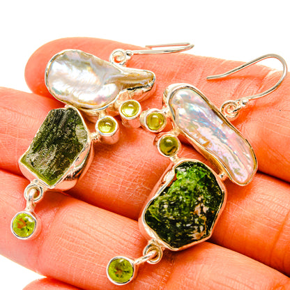 Chrome Diopside Earrings handcrafted by Ana Silver Co - EARR425536