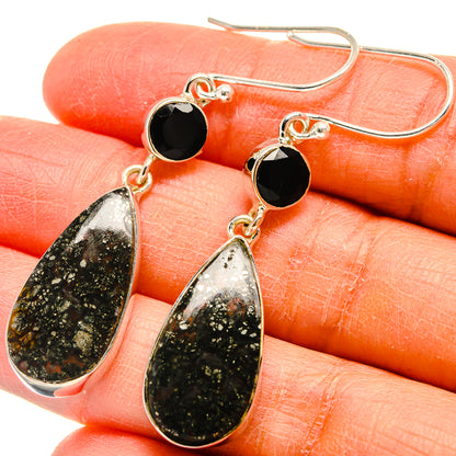 Pyrite Agate Earrings handcrafted by Ana Silver Co - EARR425547