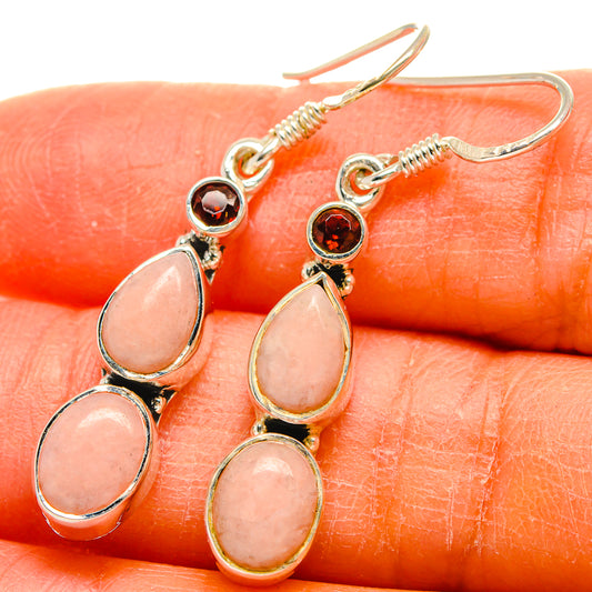 Pink Opal Earrings handcrafted by Ana Silver Co - EARR425552
