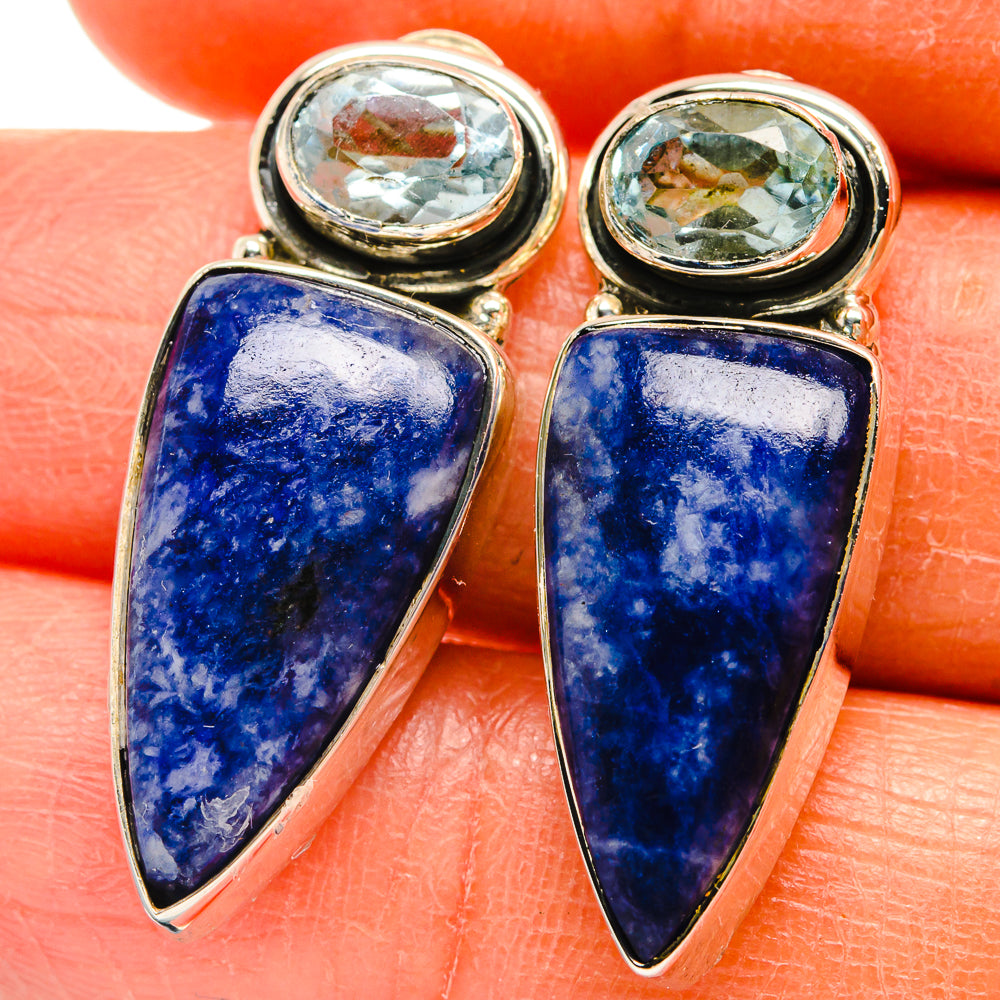 Sodalite Earrings handcrafted by Ana Silver Co - EARR425564