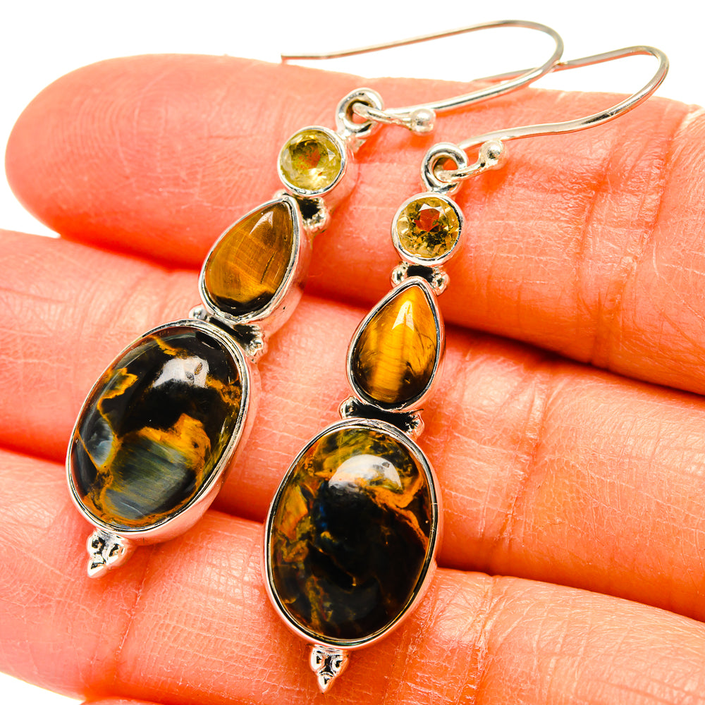 Pietersite Earrings handcrafted by Ana Silver Co - EARR425565