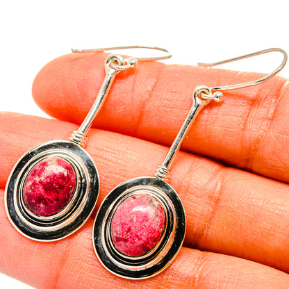 Thulite Earrings handcrafted by Ana Silver Co - EARR425567