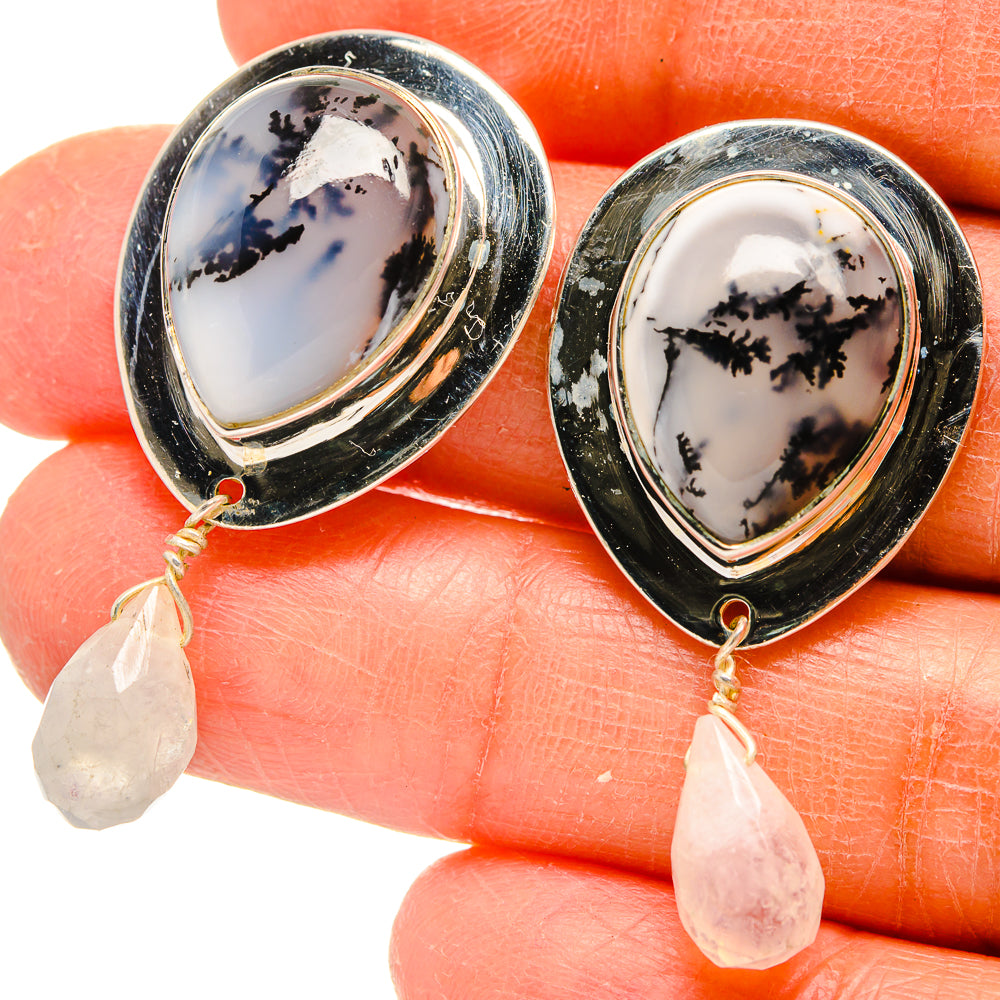 Dendritic Opal Earrings handcrafted by Ana Silver Co - EARR425570