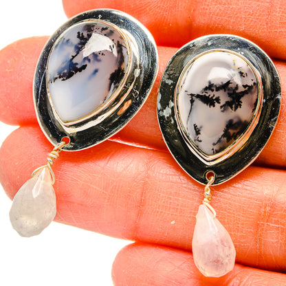 Dendritic Opal Earrings handcrafted by Ana Silver Co - EARR425570