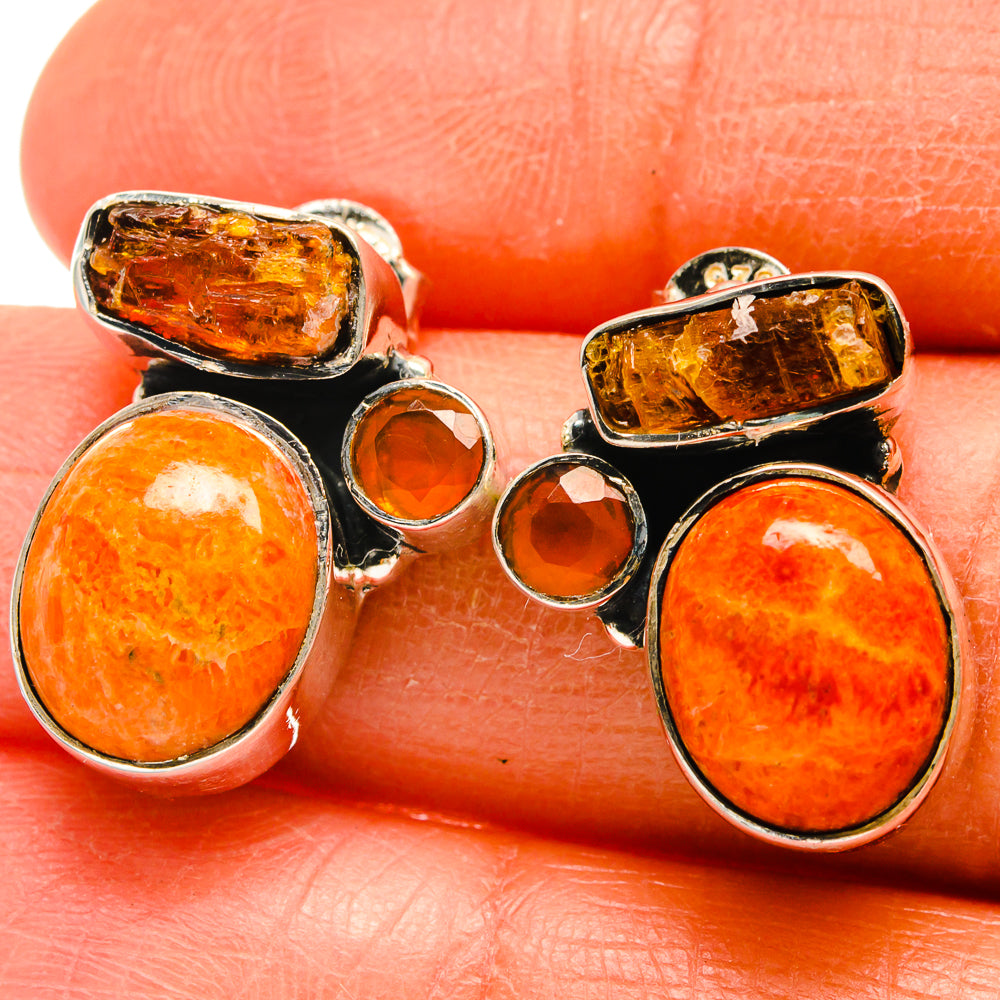 Sponge Coral Earrings handcrafted by Ana Silver Co - EARR425571