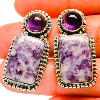 Lepidolite Earrings handcrafted by Ana Silver Co - EARR425579