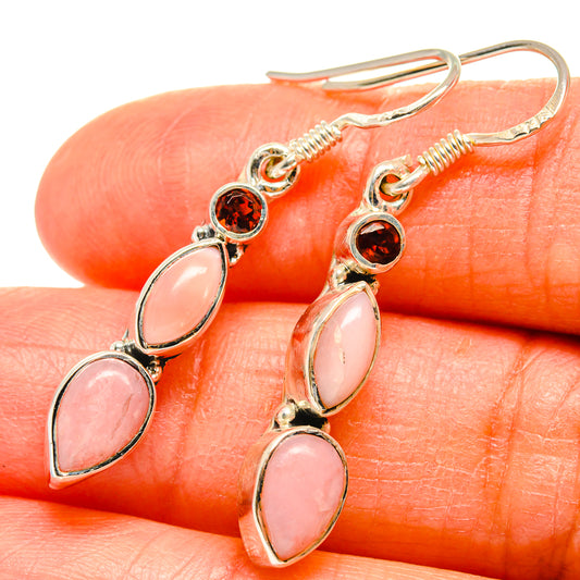 Pink Opal Earrings handcrafted by Ana Silver Co - EARR425587