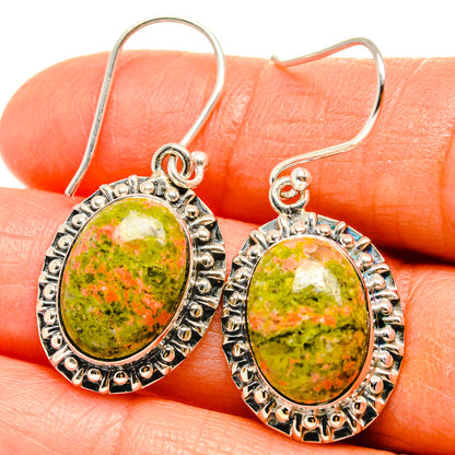 Unakite Earrings handcrafted by Ana Silver Co - EARR425594