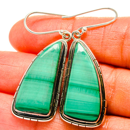 Malachite Earrings handcrafted by Ana Silver Co - EARR425613