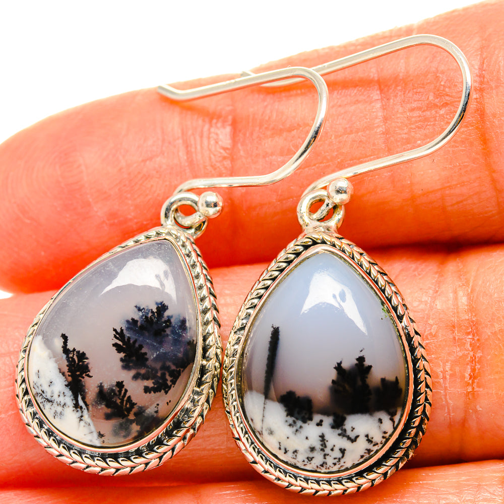Dendritic Opal Earrings handcrafted by Ana Silver Co - EARR425617