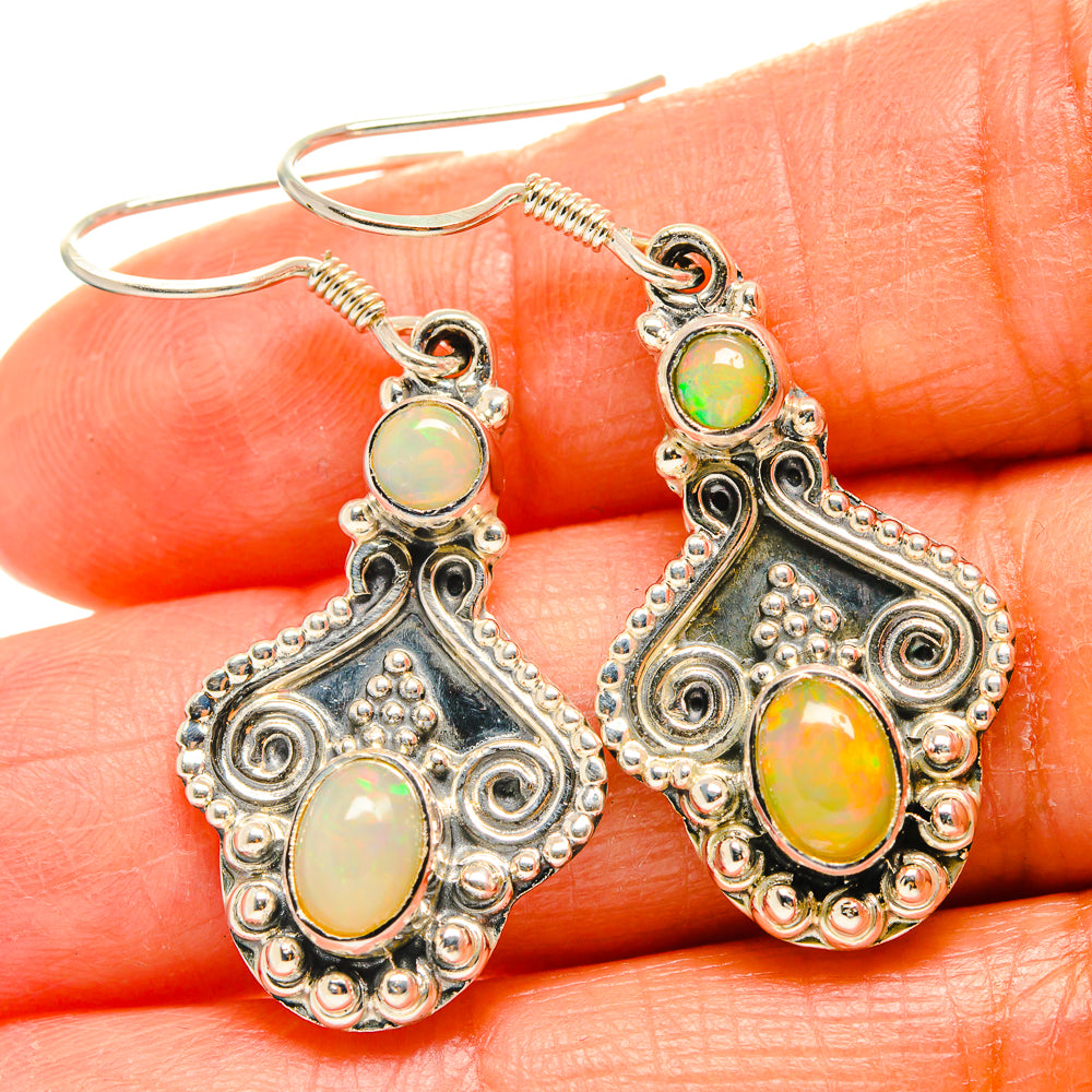 Ethiopian Opal Earrings handcrafted by Ana Silver Co - EARR425625