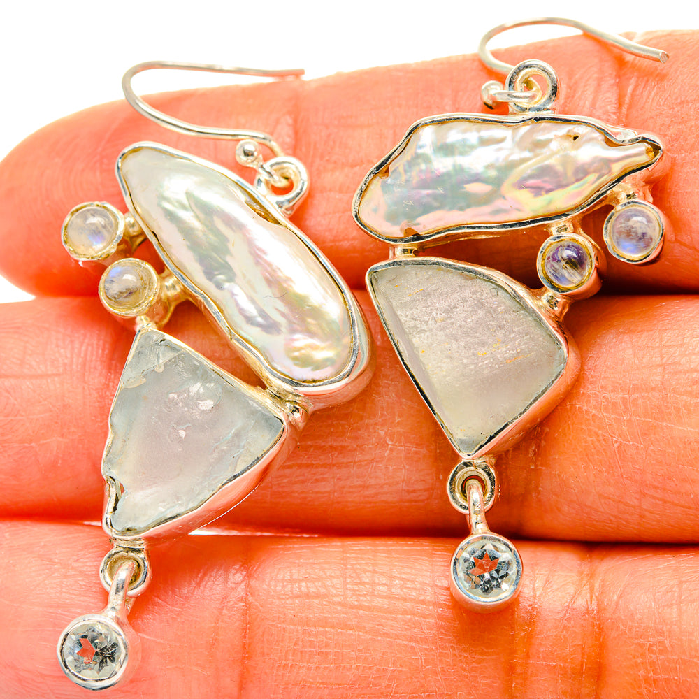 Mother Of Pearl Earrings handcrafted by Ana Silver Co - EARR425628