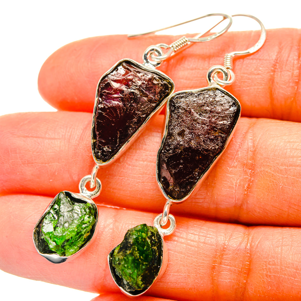 Garnet Earrings handcrafted by Ana Silver Co - EARR425632