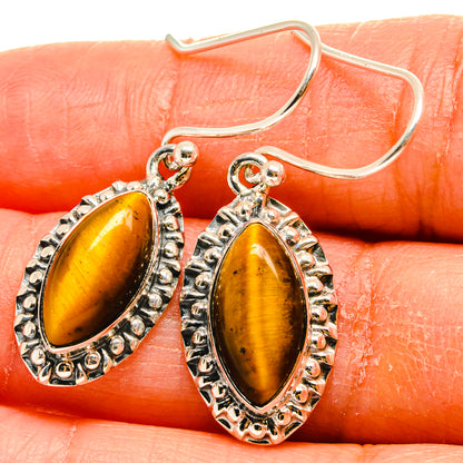 Tiger Eye Earrings handcrafted by Ana Silver Co - EARR425647