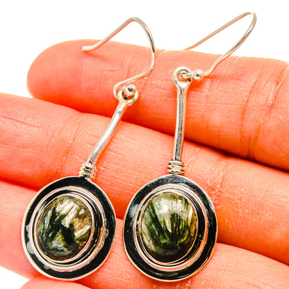 Seraphinite Earrings handcrafted by Ana Silver Co - EARR425656