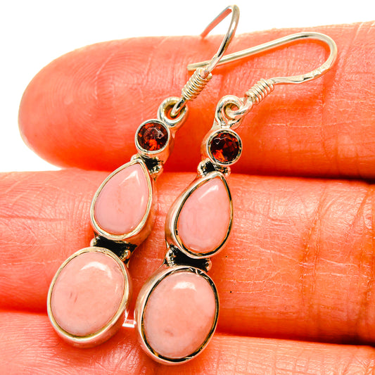 Pink Opal Earrings handcrafted by Ana Silver Co - EARR425659
