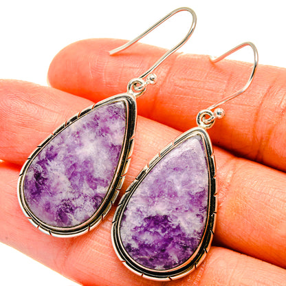 Lepidolite Earrings handcrafted by Ana Silver Co - EARR425661